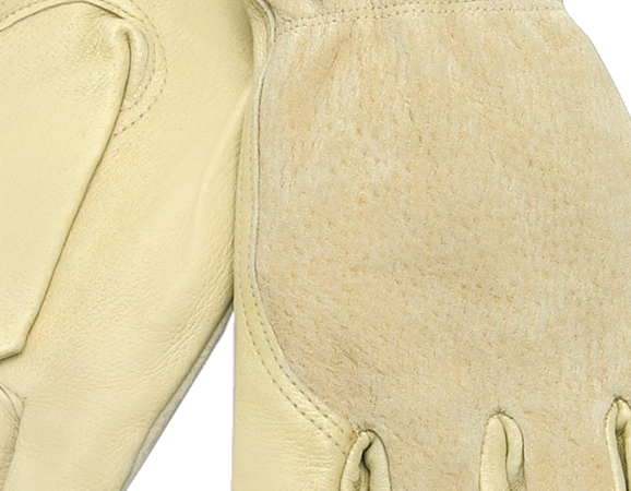 Grain Pigskin Leather Palm with Split Leather Back